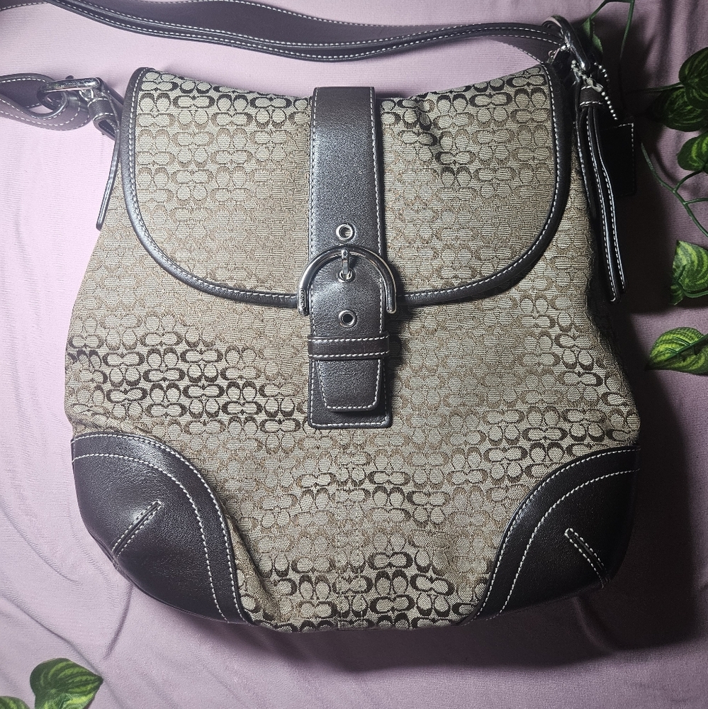 Coach Y2K Soho Tan and Brown Shoulder Bag